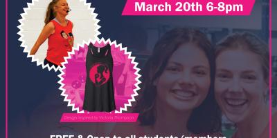 fitness instructors and tank top for event giveaway